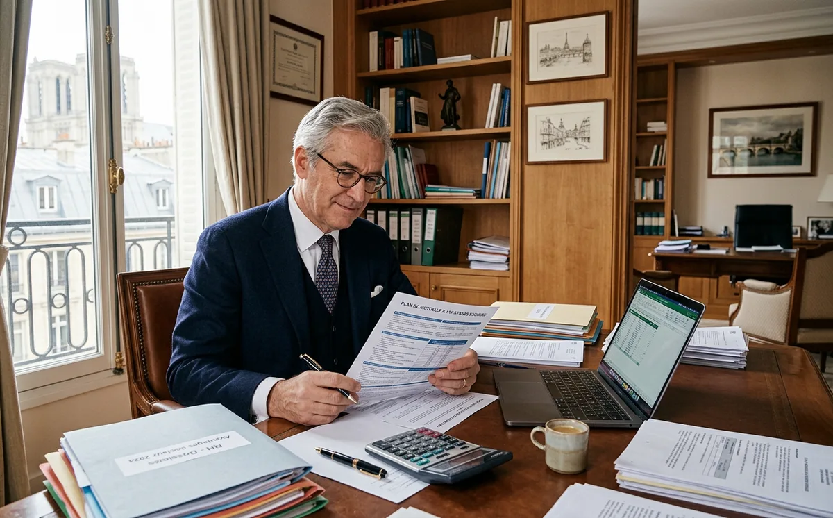 Associé d'un cabinet comptable gérant les documents de couverture santé de ses collaborateurs